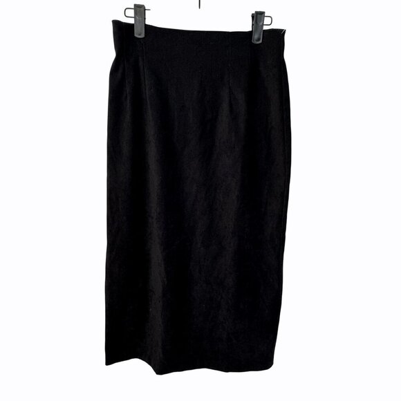 Briggs Petite Black Midi Skirt 6P Polyester Blend Womens‎ Vintage Casual - Picture 1 of 5